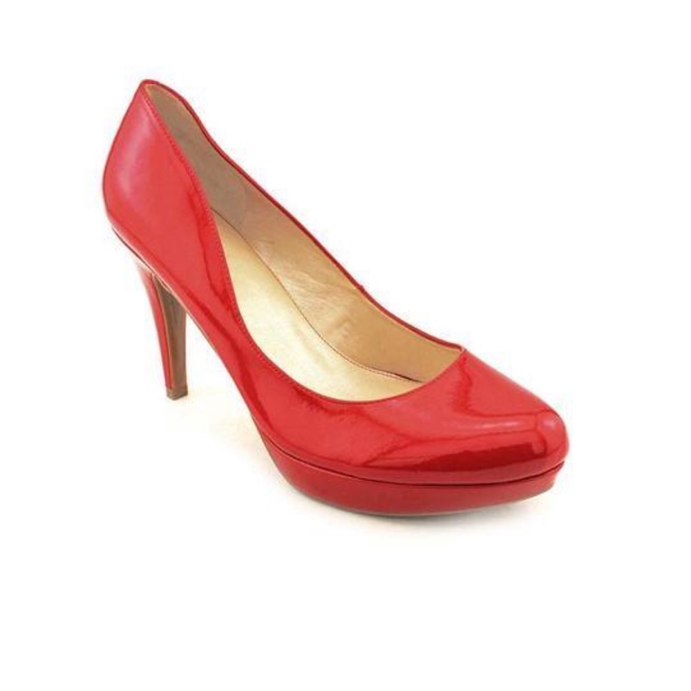 C Wonder Red Patent Leather Platform Pinup Stiletto Pump